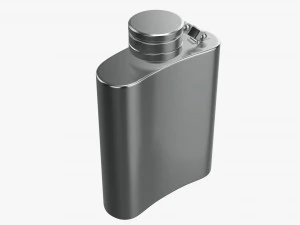 Flask Liquor Stainless Steel 09 3D Model