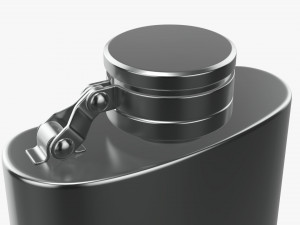 Flask Liquor Stainless Steel 09 3D Model