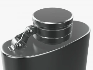Flask Liquor Stainless Steel 09 3D Model