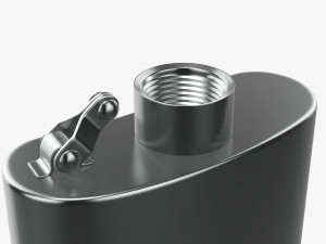 Flask Liquor Stainless Steel 09 3D Model