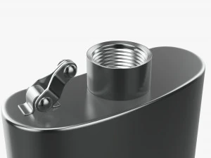 Flask Liquor Stainless Steel 09 3D Model