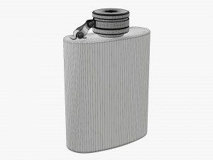 Flask Liquor Stainless Steel 09 3D Model