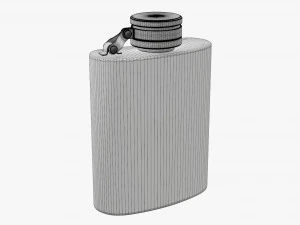 Flask Liquor Stainless Steel 09 3D Model