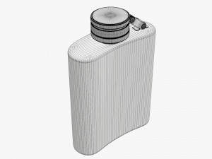 Flask Liquor Stainless Steel 09 3D Model