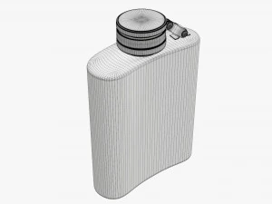 Flask Liquor Stainless Steel 09 3D Model