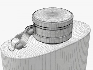 Flask Liquor Stainless Steel 09 3D Model