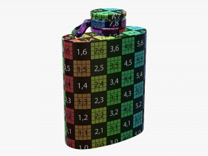 Flask Liquor Stainless Steel 09 3D Model