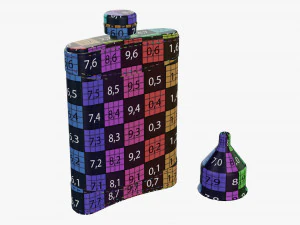 Flask Liquor Stainless Steel Leather Wrap 01 3D Model