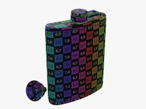Flask Liquor Stainless Steel Leather Wrap 02 3D Model