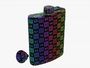 Flask Liquor Stainless Steel Leather Wrap 02 3D Model