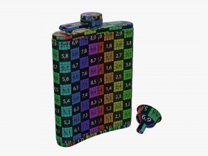 Flask Liquor Stainless Steel Leather Wrap 02 3D Model
