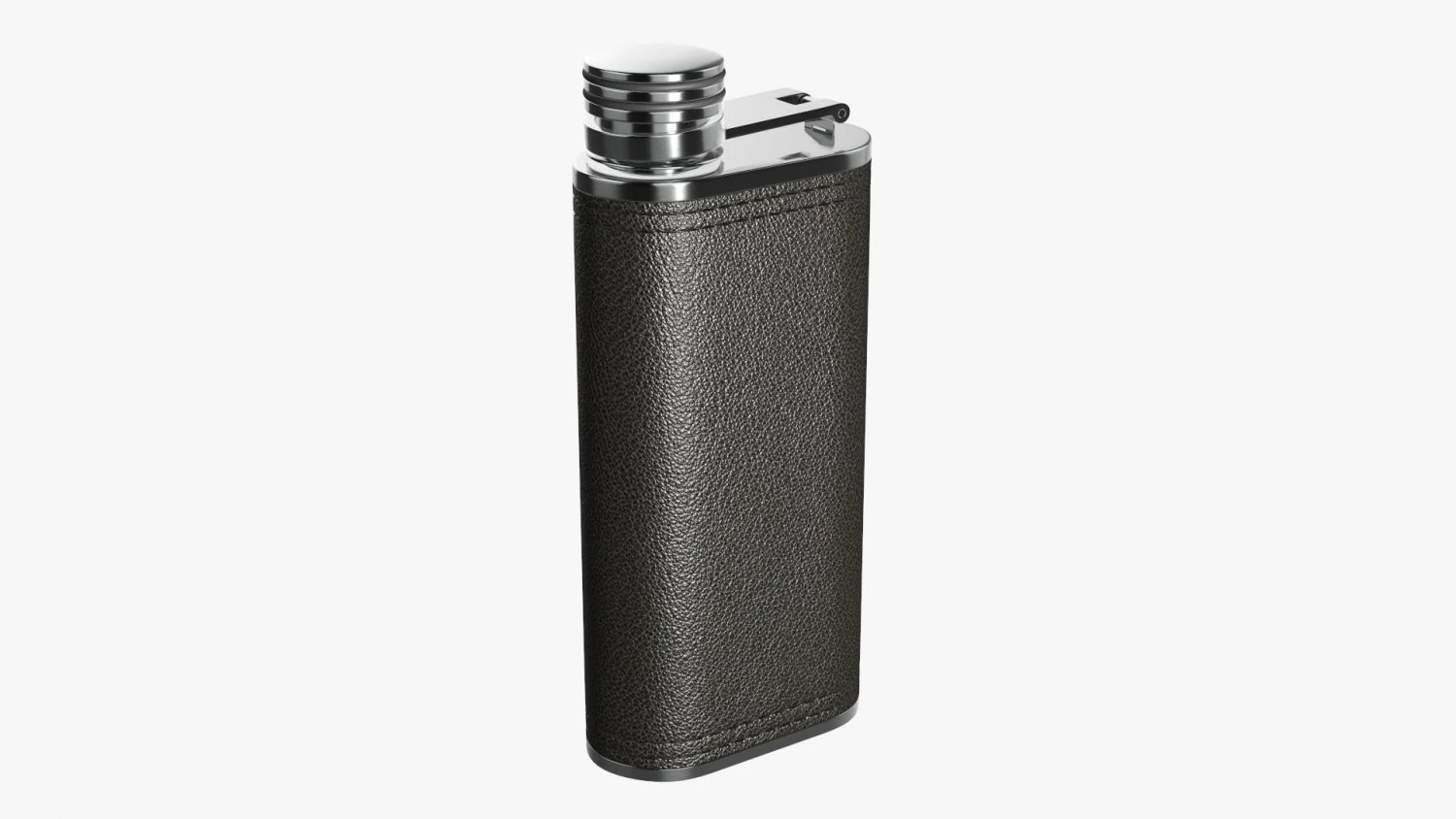 Flask Liquor Stainless Steel Leather Wrap 03 3D Model .c4d .max .obj .3ds .fbx .stl .blend 