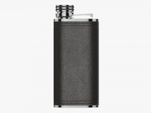 Flask Liquor Stainless Steel Leather Wrap 03 Modelo 3D