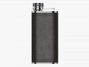 Flask Liquor Stainless Steel Leather Wrap 03 3D Model