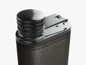 Flask Liquor Stainless Steel Leather Wrap 03 Modelo 3D