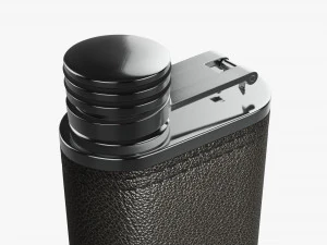 Flask Liquor Stainless Steel Leather Wrap 03 3D Model