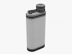 Flask Liquor Stainless Steel Leather Wrap 03 Modelo 3D