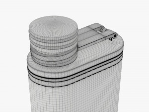 Flask Liquor Stainless Steel Leather Wrap 03 Modelo 3D