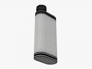 Flask Liquor Stainless Steel Leather Wrap 03 Modelo 3D