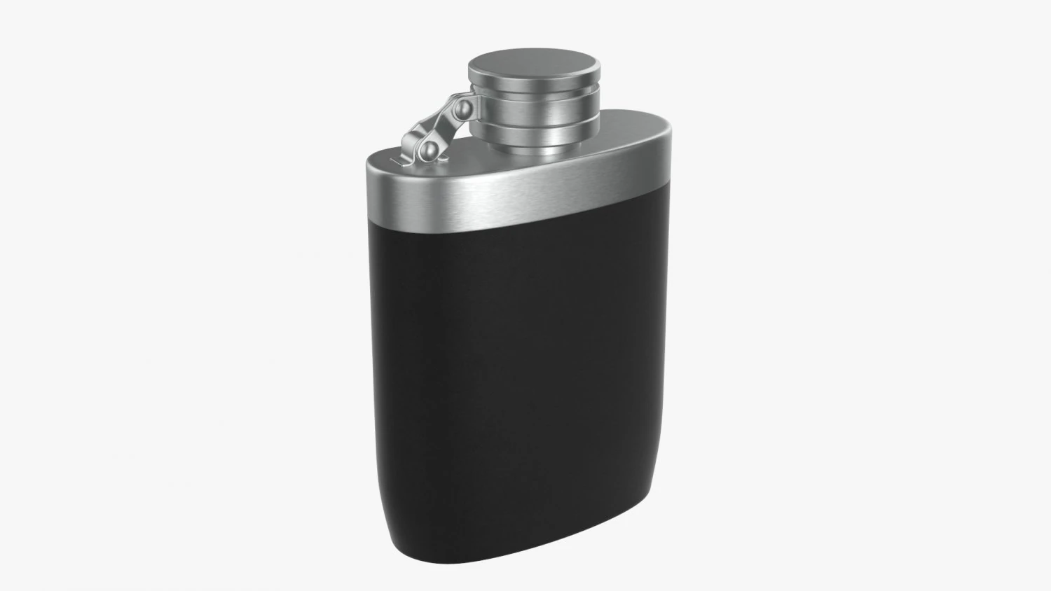 Flask Liquor Stainless Steel Plastic Wrap 3D Model .c4d .max .obj .3ds .fbx .stl .blend 