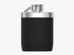 Flask Liquor Stainless Steel Plastic Wrap 3D Model