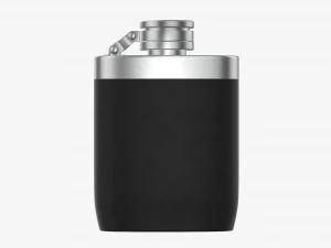 Flask Liquor Stainless Steel Plastic Wrap 3D Model
