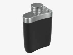 Flask Liquor Stainless Steel Plastic Wrap 3D Model