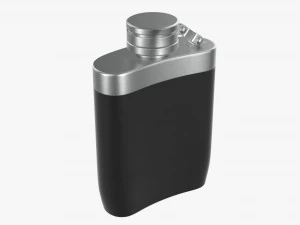 Flask Liquor Stainless Steel Plastic Wrap 3D Model
