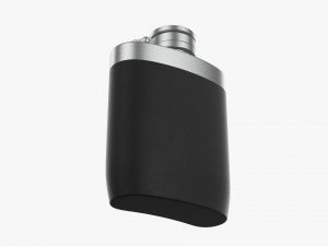 Flask Liquor Stainless Steel Plastic Wrap 3D Model