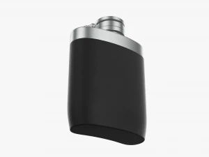 Flask Liquor Stainless Steel Plastic Wrap 3D Model