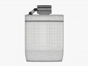 Flask Liquor Stainless Steel Plastic Wrap 3D Model