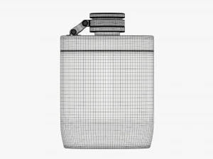 Flask Liquor Stainless Steel Plastic Wrap 3D Model