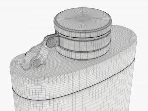 Flask Liquor Stainless Steel Plastic Wrap 3D Model