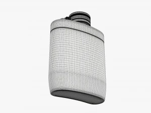 Flask Liquor Stainless Steel Plastic Wrap 3D Model
