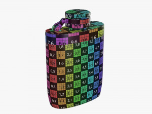 Flask Liquor Stainless Steel Plastic Wrap 3D Model