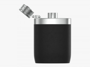 Flask Liquor Stainless Steel Plastic Wrap Open Modelo 3D