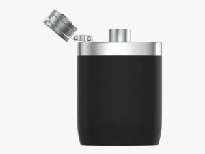 Flask Liquor Stainless Steel Plastic Wrap Open 3D Model