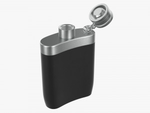 Flask Liquor Stainless Steel Plastic Wrap Open Modelo 3D