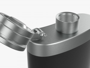 Flask Liquor Stainless Steel Plastic Wrap Open Modelo 3D