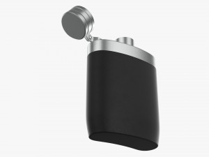 Flask Liquor Stainless Steel Plastic Wrap Open Modelo 3D