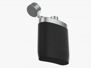 Flask Liquor Stainless Steel Plastic Wrap Open 3D Model