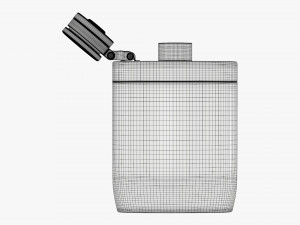 Flask Liquor Stainless Steel Plastic Wrap Open Modelo 3D