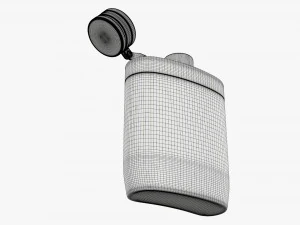 Flask Liquor Stainless Steel Plastic Wrap Open 3D Model