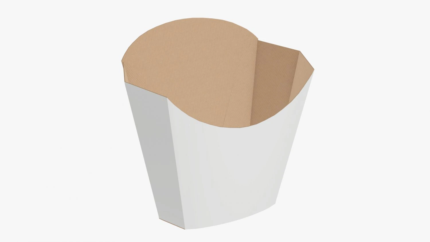 French Fries Fastfood Paper Box 01 3D Model .c4d .max .obj .3ds .fbx .stl .blend