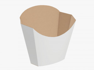 French Fries Fastfood Paper Box 01 Modelo 3D