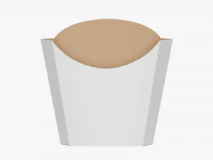 French Fries Fastfood Paper Box 01 3D Model