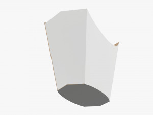 French Fries Fastfood Paper Box 01 3Dモデル