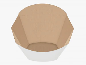 French Fries Fastfood Paper Box 01 3D Model