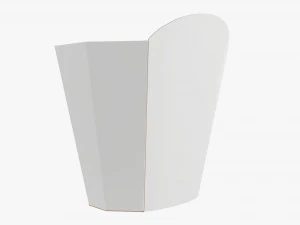 French Fries Fastfood Paper Box 01 3D Model
