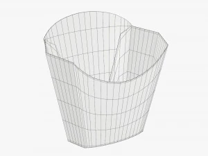 French Fries Fastfood Paper Box 01 3D Model